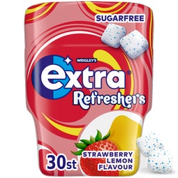 Extra Refreshers strawberry lemon kauwgom suikervrij pot 30st image