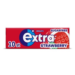 Extra Strawberry kauwgom suikervrij 10st image