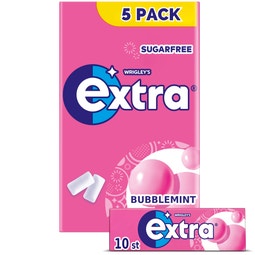 Extra Bubblemint kauwgom suikervrij 5-pack image