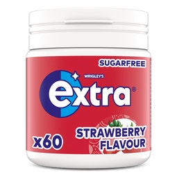 Extra Strawberry kauwgom suikervrij pot 60st image