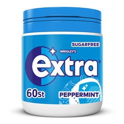 Extra Peppermint kauwgom suikervrij pot 60st image