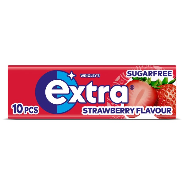 Extra Strawberry kauwgom suikervrij 10st