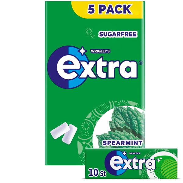 Extra Spearmint kauwgom suikervrij 5-pack