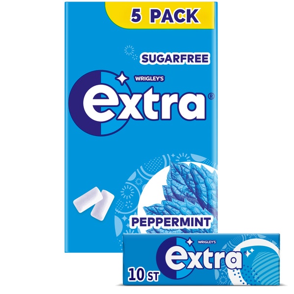 Extra Peppermint kauwgom suikervrij 5-pack