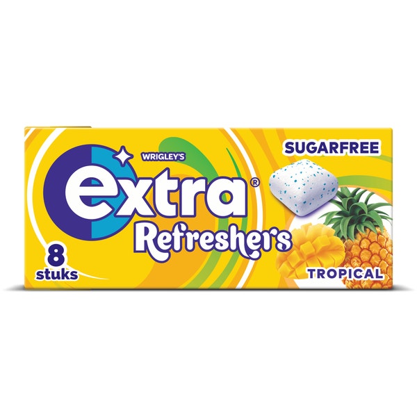 Extra Refreshers tropical kauwgom suikervrij 8st