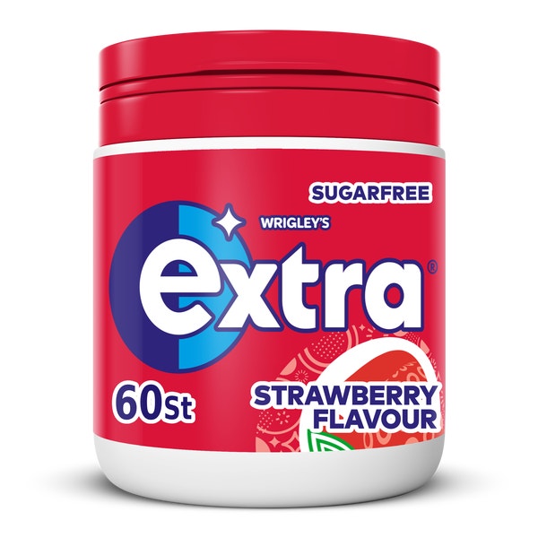 Extra Strawberry kauwgom suikervrij pot 60st