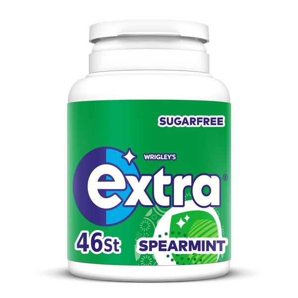 Extra Spearmint kauwgom suikervrij pot 46st
