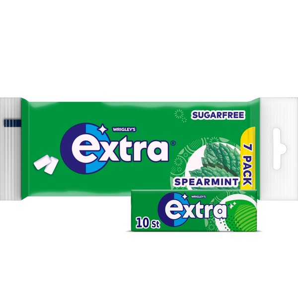 Extra Spearmint kauwgom suikervrij 7-pack