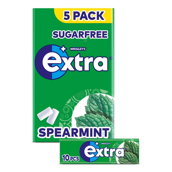 Extra Spearmint kauwgom suikervrij 5-pack