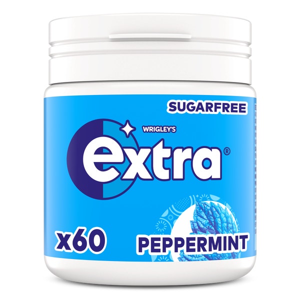 Extra Peppermint kauwgom suikervrij pot 60st